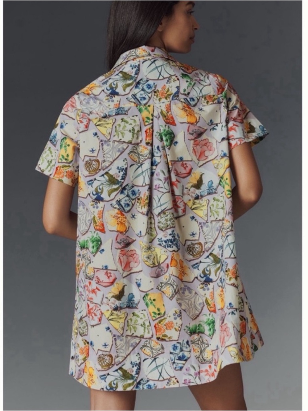 NWT Anthropologie The Pollie Short-Sleeve Swing Tunic Mini Dress M - Picture 4 of 15